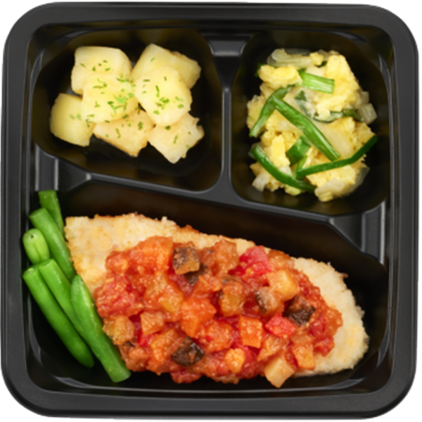 プチデリカ 鰈(カレイ)のムニエルトマトソースがけ